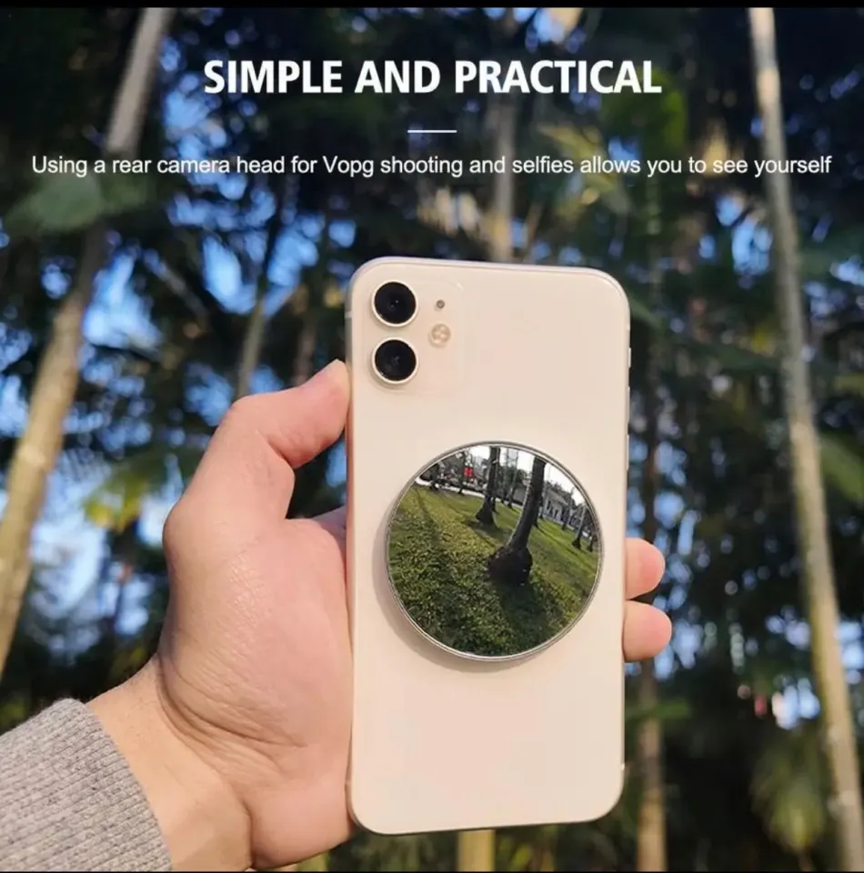 Magnetic Selfie Mirror For Back Camera Slim Phone Convex Mirror