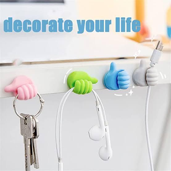 (pack%20of%205)%20Creative%20Silicone%20Thumb%20Up%20Shaped%20Wall%20Hook%20Multi-function%20Self%20Adhesive%20Key%20Hanger%20Holder%20Data%20Cable%20-%20Image%204