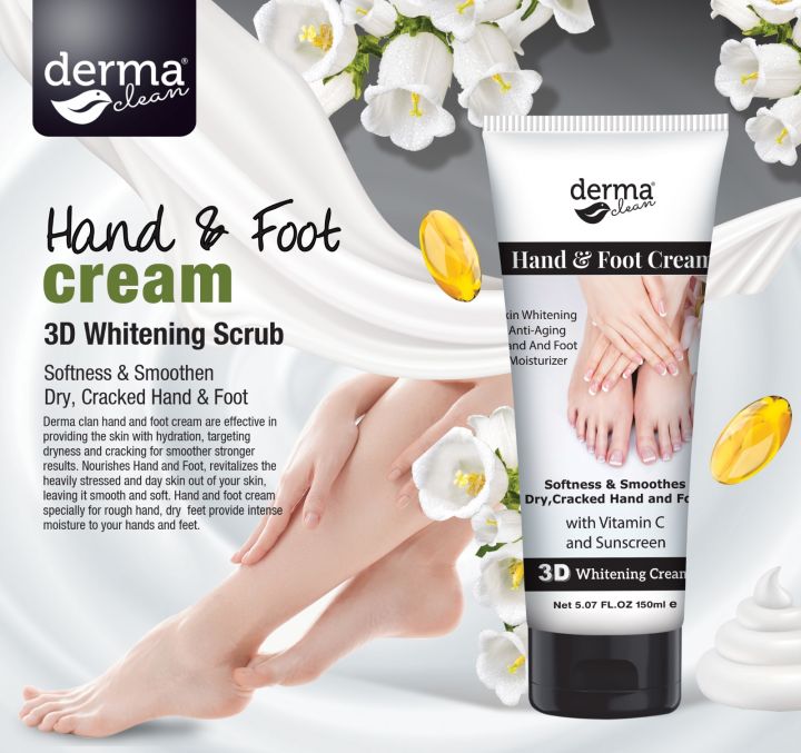 Derma%20Clean%20Premium%20Moisturizing%20Hand%20&%20Foot%20Cream%20with%20Sunscreen%20and%20Vitamin%20C%20for%20Cracked%20Skin,%20Travel%20Size%20-%20150ml%20-%20Image%205