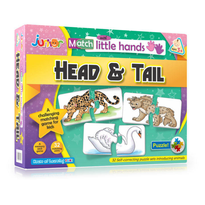 Match With Little Hands  Learning Activity  PUZZLE of “HEAD & TAIL”