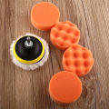 7Pcs 3" inches Gross Polishing Buffing Pad Kit Drill Adapter Car Polisher Buffer. 