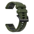 For Garmin Fenix 5X Plus 26mm Two-Color Sports Silicone Watch Band. 