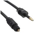 1m 3ft Toslink to Mini Plug 3.5mm Digital Optical SPDIF Cable Plated. 