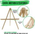 6" Natural Wood Display Stand A-Frame Artist Easel , Adjustable Wooden Tripod Tabletop Holder Stand for Canvas, Painting Party, Kids Crafts, Photos, Pictures, Signs. 