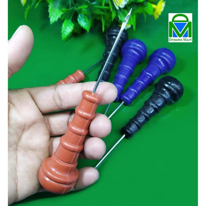 DreamsMart Hand Sewing Leather Shoe Stitching Book Paper Binding Craft Awl Stitch Tool Shoes Repairing Needle Hook