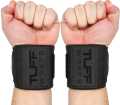 TuffWraps Gym Wrist Wraps for Weight Lifting - No Thumb Loops, Quality Wrist Support for Workout, Fitness, Bench Press, Powerlifting, and Cross-Training - Featuring Belt Loop Tightening System, Available in Multiple Colors. 