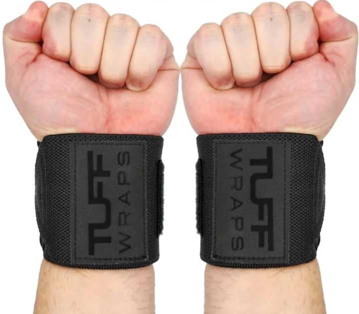 TuffWraps Gym Wrist Wraps for Weight Lifting - No Thumb Loops, Quality Wrist Support for Workout, Fitness, Bench Press, Powerlifting, and Cross-Training - Featuring Belt Loop Tightening System, Available in Multiple Colors