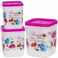 Food use kitchen storage containers air tight / kitchen storage containers ( 2kg, 3kg, 5kg, ) Pack of 3 - 2 L, 3 L, 5 L Plastic Grocery Container (Pack of 3, Multicolor). 