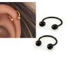 2 Pieces 8MM Cartilage Helix Stud Tragus Ear Piercing Plug Horseshoe Earring For Girls. 