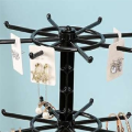 Jewelry Organizer 2 Tier Rotating Jewelry Display Stand Spinning Necklace Tower Storage Rack for Earrings Watch Showcase Easy Install Easy to Use. 