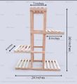 4 Tier Wooden Plant Stand Wooden Decoration Display Shelf Height: 2.5 Feet. 
