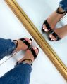 SCS Women Fashion Block High Heels With Platform Sandal, Party Wear Heels Weeding Wear Heels, Bridal Heels Black, White, Cream. 