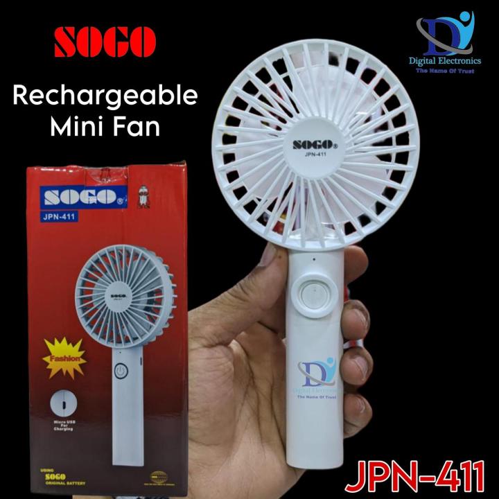 Sogo Mini USB Rechargeable Portable Handheld FAN (JPN-411) ORIGINAL