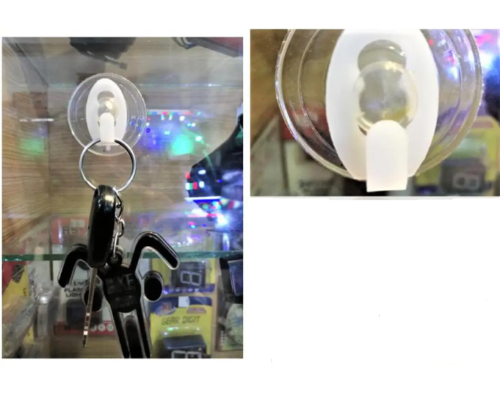Magic Luppi Self Adhesive Air Suction Clip Transparent Rubber for Mirrors and Car Windshielf Hanger