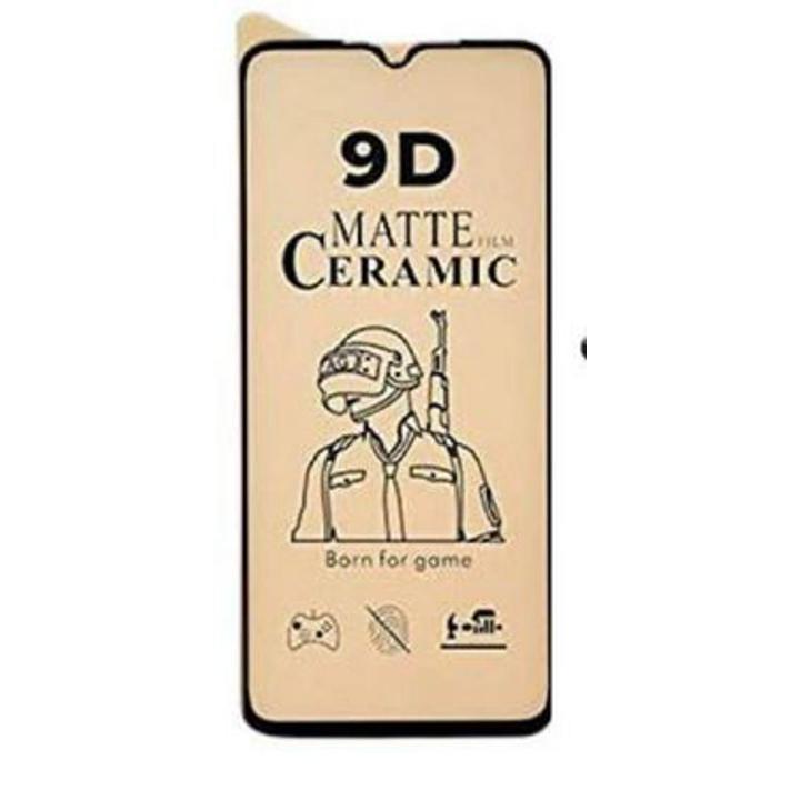 Infinix Hot 10 Play Ceramic Matte Glass Protector Premium Quality + Back Protector Jell Shine Back Glossy Skin Sheet + Camera Protector Lens Protector Camera Glass For Infinix Hot 10 Play