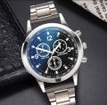 Pack Of 4 New Fashion Watch  Men's Fashion Luxury Watch Deal -Top Fashion Mens Steel Band Watch +Chain Braclete -High Quality Classic Silver/blue In Random Dail Designs With Stainless steel Straps Casual Watch Deal For Men. 