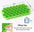 Silicone Ice Cube Molds with Lid Or Without Lid Flexible 34-Ice Trays BPA Free. 