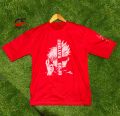 New stylish gojo printed down shoulder t shirt for men soft and comfortable. 