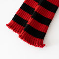 Arm Sleeves Stretchy Knitted Arm Sleeves with Thumbhole Design Red-black Striped Half Finger Arm Gloves for Cosplay Halloween Costume Women's Elbow Length Arm Warmer. 