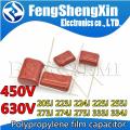 10pcs CBB22 polypropylene film capacitor 400V 450V 630V 205J 223J 224J 225J 255J 273J 274J 275J 333J 334J 0.022uf 0.2uf 1uf. 