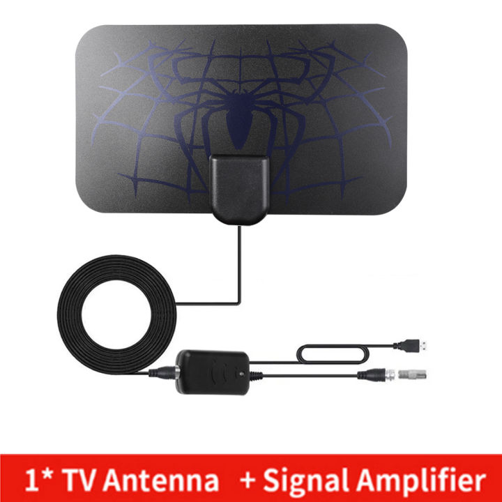 DVB-T2 Digital TV Antenna 3000 Miles Amplifier 4K 8K 25DB High Gain HD DTV Box Digital Amplifier Indoor Active Aerial Flat Design for Smart TV Car Travel indoor