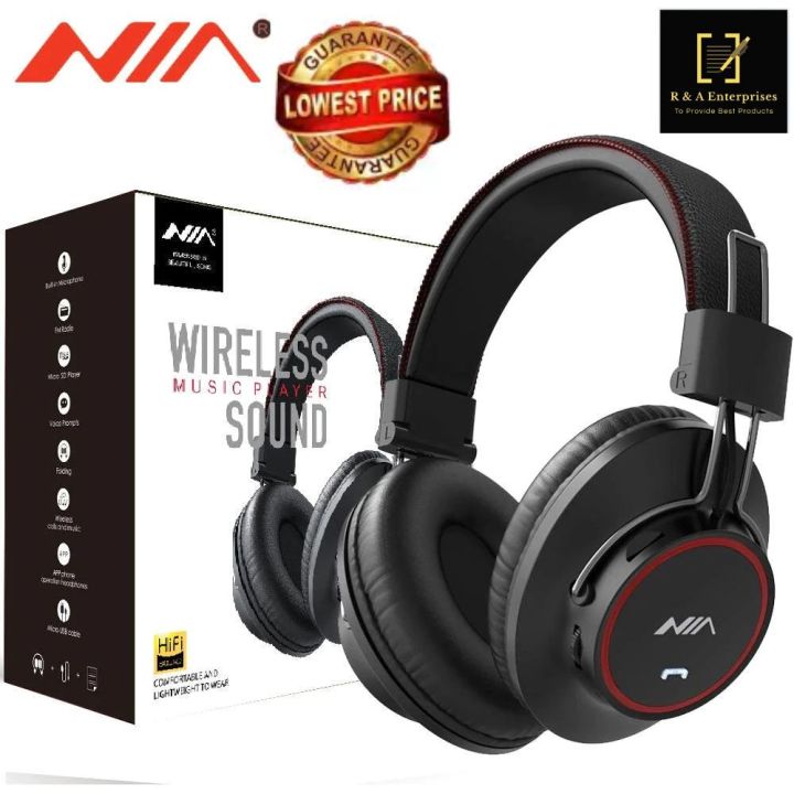 NIA S3000 OVER EAR MUSIC HEADSET WIRELESS BLUETOOTH HEADPHONES