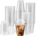 High Quality Disposable Glass WITH Dom Lid for Juice, Slush - 16oz. 
