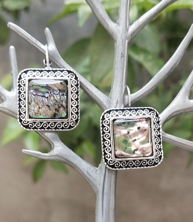 Beautiful%20Antique%20Abalone%20Gemstone%20Sterling%20Silver%20Earring%20-%20Image%202
