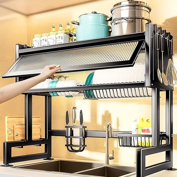 Over%20Sink%20Dish%20Drying%20Rack,%20Large%20Dish%20Rack%20With%20Metal%20Steel%20Utensil%20Cup%20Holder%20Sink,%20Expandable%20Shelf%20Rack%20With%20Utensil%20Holder%20(Size%20:%2085cm)%20-%20Image%202