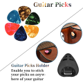 1Set Guitar Capo Guitar Tuner for Ukulele Violin Acoustic Guitar with Picks and Pick Holder. 