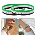 Syrian Flag Jewelry Syria Flag Silicone Bracelets Patriotic Support for Outdoor Sports Pack of 5 Free Shipping to Asia Syrian Flag Bracelet. 