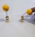 Romantic Motorcycle Handle Spring Emoji Funny Yellow High Quality Material Flexible Universal Fitting Pair. 