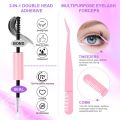 Natural Look DIY Lash Extension Kit 280 Pcs Self Application DIY at Home Wispy Individual Lashes Kit 8-12mm with Lash Bond and Seal, Lash Applicator, and Lash Brush for Beginners. 