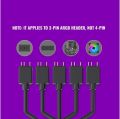 Cooler Master 1-to-5 ARGB Splitter Cable 5V  Support 3-pin Addressable RGB - LED Sync Cable. 