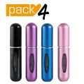ShowCase (Pack Of 4) Mini 5ml Perfume Atomizer Spray Bottle For Travel New Refillable Perfume Bottle Mini Storage Empty Spray Bottle For Travelling And Outgoing. 