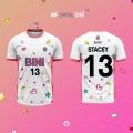 NEW BINI Pink Breathable Quick-drying Jersey Full Sublimation  Tshirt. 