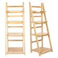 4 Tier Wooden Ladder Folding Book Shelf Stand Plant Flower Display Shelving Rack. 