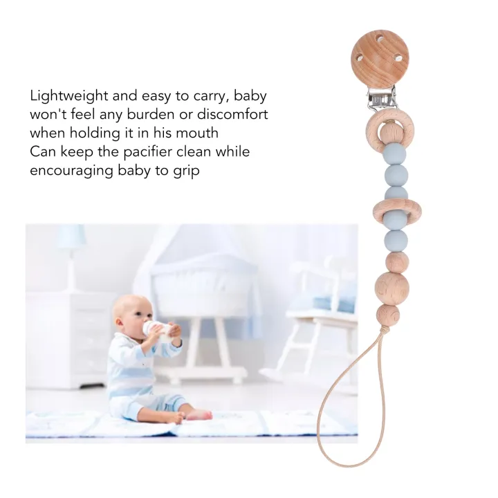 Pacifier%20Clip%20Holder,%20Drop%20Proof%20Baby%20Silicone%20Pacifier%20Chain%20Food%20Grade%20Silicone%20for%20Home%20-%20Image%204