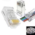 4pcs RJ45 Connector Male 8 Pin Cat5e Cat6 Internet Cable Connecter Internet Connector. 