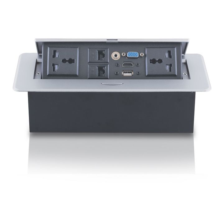 Technology Box, Conference Table Connectivity Hydraulic Pop Up Box Power Center without Wires