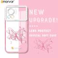 AMORVOR for Infinix Note 12 VIP Back Cover Cartoon Butterfly Crystal Phone Cover Camera Protection Transparent TPU Soft Case. 