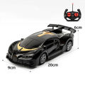 Remote Control Bugatti Model Car Toy with Lights for Adults and Kids As Birthday Gift - 1:20 Scale - Car Size 7 Inches - Black. 