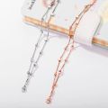 【beauty code】Aenine Fashion Rvs Ster Bal Chain Link Armbanden Voor Rose Kleur Double Layer Armband AB17099. 