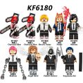 Chainsaw Man Attack on Titan Jujutsu Kaisen Minifigures Lego Building Blocks Denji/Eren/Mikasa/Yuji Figures Toys. 