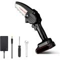 Mini Chainsaw, 4-Inch, 21V Cordless Handheld Electric Portable Chainsaw with 1Pcs Batteries, One-Hand Lightweight, Battery-Powered Pruning Shears Chainsaw for Tree Branch Wood Cutting. 