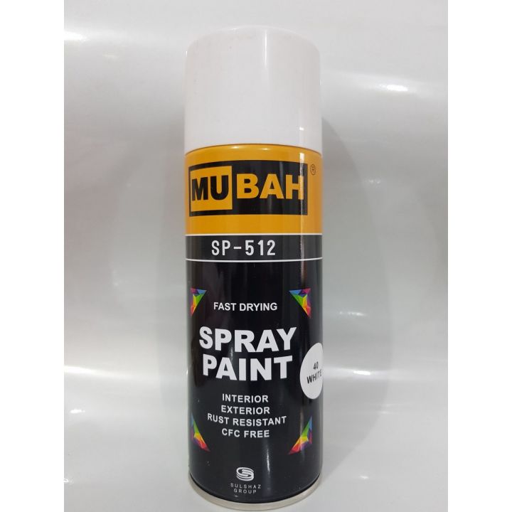 Aerosool Spray Paint pure White colour 300 gm Bottle Rust free paint