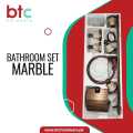 Aluminum Marble 7 Pcs Bathroom Set. 
