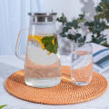Natural Rattan Woven Placemat Round Table Mat Insulation Coasters Pot Coffee Placemats Pad Anti-Slip Table Mats Handicraft. 