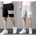 Pack Of 2 Linning Stripe Style Fashion Terry Shorts for Men. 