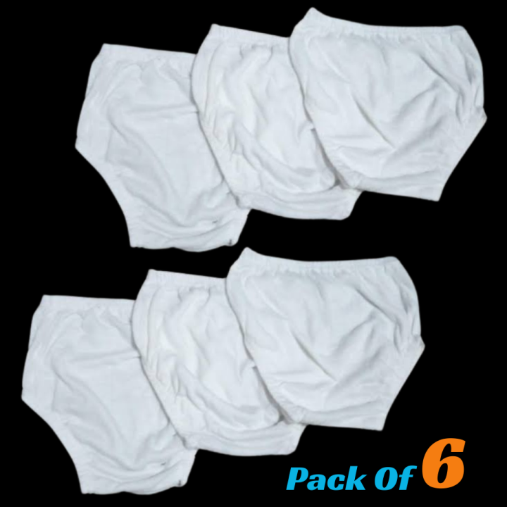 Baby White Panty - White Underwear / Diaper Cover For Babies 0-6 Years